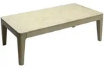 Livetastic Couchtisch, Wei&szlig;, Holz, Mangoholz, massiv, rechteckig, eckig, 60x40x120