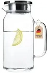 Intirilife Karaffe, Transparent, Glas, 1.2 L, abnehmbarer Deckel, Kaffee & Tee,
