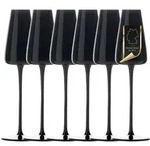 Intirilife Champagnergl&auml;ser, Schwarz, Glas, 0.2 L, leicht zu reinigen, Essen &