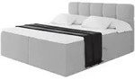 Altdecor Boxbett, Hellgrau, Holzwerkstoff, H3, H&ouml;he ca. 20 cm, 160x200 cm,