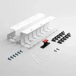 Albatros Kabelkanal, Wei&szlig;, Metall, 10x12x43 cm, Arbeitszimmer, B&uuml;rozubeh&ouml;r