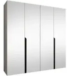 Mirjan24 Dreht&uuml;renschrank, Kaschmir, Schwarz, Kunststoff, Rechteckig,...