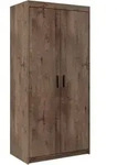 Beautysofa Dreht&uuml;renschrank, Eiche, Holzwerkstoff, 90x190x53 cm, Schlafzimmer,
