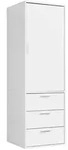 Mokebo Kleiderschrank, Wei&szlig;, Holzwerkstoff, 60x187x58 cm, Schlafzimmer,