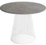 WFL Group Esstisch, Dunkelgrau, Metall, 8-Sitzer, Rund,Rund, 176x76x100 cm,