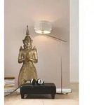 Komar Dekosticker Buddha, Klar, Gold, Kunststoff, 3-teilig, 100x70 cm, Made in