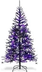 Costway Weihnachtsbaum, Schwarz, Kunststoff, 183 cm, Dekoration,