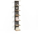 Livinity&reg; Wandregal, Anthrazit, Holzwerkstoff, 6 F&auml;cher, Rechteckig,...
