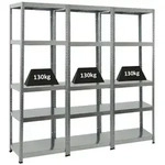 Proregal Schwerlastregal, Silber, Metall, Rechteckig, 180x180x40 cm, Freizeit,