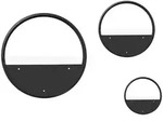 Outsunny 3Er-Set, Schwarz, Metall, 5 cm, Dekoration, Blumen & Zubeh&ouml;r, &Uuml;bert&ouml;pfe