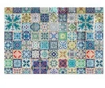 Tulup Glasplatte, Blau, Glas, Rechteckig, 120x80x0.4 cm, Kleinm&ouml;bel, Kamine &