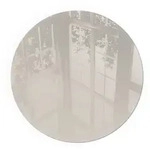 Tulup Glasplatte, Creme, Glas, Rund, 70x70x0.4 cm, Kleinm&ouml;bel, Kamine &...