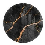 Tulup Glasplatte, Schwarz, Glas, Rund, 70x70x0.4 cm, Kleinm&ouml;bel, Kamine &...