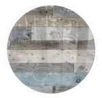 Tulup Glasplatte, Grau, Glas, Rund, 60x60x0.4 cm, Kleinm&ouml;bel, Kamine &...