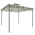 Outsunny Pavillon, Dunkelgrau, Metall, 8-Sitzer, quadratisch, 300x285x300 cm,...