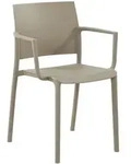 CLP Gartenstuhl, Taupe, Kunststoff, 57x81x52 cm, Gartenm&ouml;bel, Gartenst&uuml;hle,