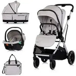 Chipolino Kombikinderwagen, Grau, Metall, 57x112x84 cm, unisex, Federung, Baby...