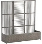 Outsunny Hochbeet, Grau, Kunststoff, 29x103x103 cm, Gartenzubeh&ouml;r, Hochbeete