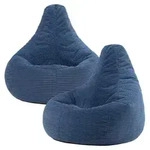 icon Sitzsack, Blau, Kunststoff, 2-Sitzer, 82x76x82 cm, Hergestellt in...