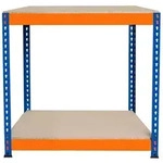 Werkbank, Orange, Holzwerkstoff, 90x90x45 cm, Freizeit, Heimwerken, Werkstatt,