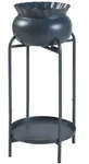 [en.casa] Blumenst&auml;nder, Schwarz, Metall, 27x60x27 cm, Wohnzimmer,...