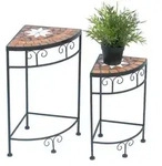 DanDiBo Blumenhocker, Schwarz, Metall, 25x52x25 cm, Wohnzimmer, Wohnzimmertische,