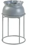 [en.casa] Blumenst&auml;nder, Grau, Metall, 23.5x38x23.5 cm, Wohnzimmer,
