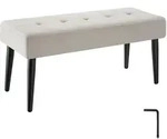 tectake Sitzbank, Taupe, Holz, Recyclingholz, Abstrakt, Rechteckig, 95x45x38 cm,