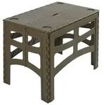 Sonstige Campingtisch, Olivgr&uuml;n, Kunststoff, 1x55x70 cm, Gartenm&ouml;bel,...