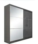 Beautysofa Schwebet&uuml;renschrank, Graphit, Holzwerkstoff, 11 F&auml;cher, 8...