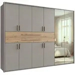 luma-home Dreht&uuml;renschrank, Sand, Eiche Artisan, Holzwerkstoff, 4 F&auml;cher, 2