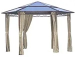 Deluke Pavillon, Beige, Kunststoff, 395x270x395 cm, Sonnen- & Sichtschutz,...