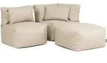 icon Sitzsack-Sofa, Beige, Textil, F&uuml;llung: EPS Mikroperlen, 228x70x78 cm,