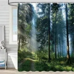 Duschvorhang, Mehrfarbig, Textil, 240x180 cm, Badtextilien, Duschvorh&auml;nge