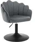 Woltu Drehstuhl,, Dunkelgrau, Metall, S&auml;ule, 55x67x50 cm, Arbeitszimmer,