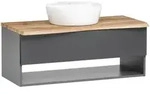 Xora Waschtischkombi Bogen, Grau, Holzwerkstoff, 101 cm, Made in Germany,...