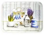 Lashuma Tablett, Blau, Kunststoff, Wasser/Strand/Meer, Rechteckig, 37x2x50 cm,