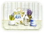 Lashuma Tablett, Blau, Kunststoff, Wasser/Strand/Meer, Rechteckig, 26x2x38 cm,