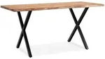 Kadima Design Schreibtisch, Braun, Metall, Echtholz,Akazie, Rechteckig,Rechteckig,