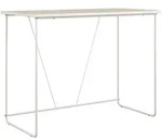 Mid.you Schreibtisch Dante, Natur, Wei&szlig;, Metall, Holzwerkstoff, Holzoptik,