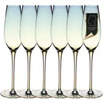 Intirilife Sektglas-Set, Transparent, Glas, 0.2 L, leicht zu reinigen, Essen &
