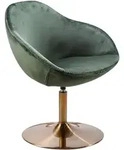 Kadima Design Loungesessel, Gr&uuml;n, Metall, S&auml;ule, 70x79x70 cm, Wohnzimmer, Sessel,