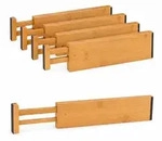Relaxdays Schubladentrenner, Hellbraun, Holz, 56.5x6x1.5 cm, K&uuml;chenzubeh&ouml;r