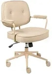 Beliani Schreibtischstuhl, Beige, Kunststoff, 60x81x65 cm, Arbeitszimmer,
