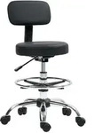 Homcom B&uuml;rostuhl, Schwarz, Kunststoff, 52x92x52 cm, Arbeitszimmer, B&uuml;rost&uuml;hle,