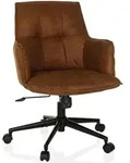 Mid.you Drehstuhl, Braun, Textil, Drehkreuz, 54x85x70 cm, Arbeitszimmer,