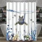Duschvorhang, Mehrfarbig, Textil, 200x200 cm, Badtextilien, Duschvorh&auml;nge