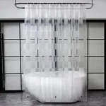 Duschvorhang, Transparent, Kunststoff, 180x180 cm, Badtextilien, Duschvorh&auml;nge