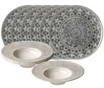 Ritzenhoff Breker Gourmet-Set, Grau, Keramik, 12-teilig, 2x2x2 cm, Essen & Trinken,