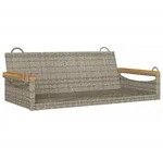 furnicato H&auml;ngebank, Grau, Kunststoff, Rechteckig, 109x40x62 cm, Gartenm&ouml;bel,